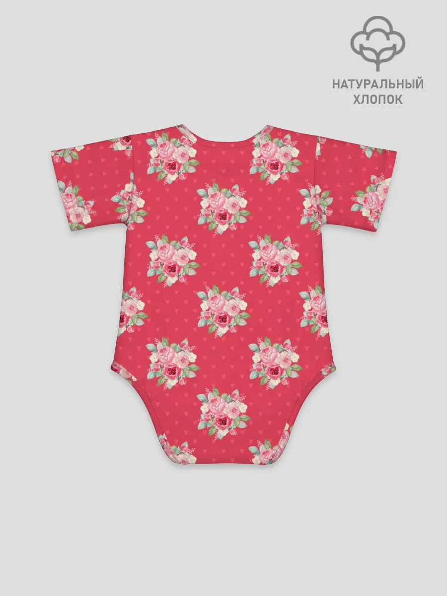 Детское боди / Красные цветы розы
