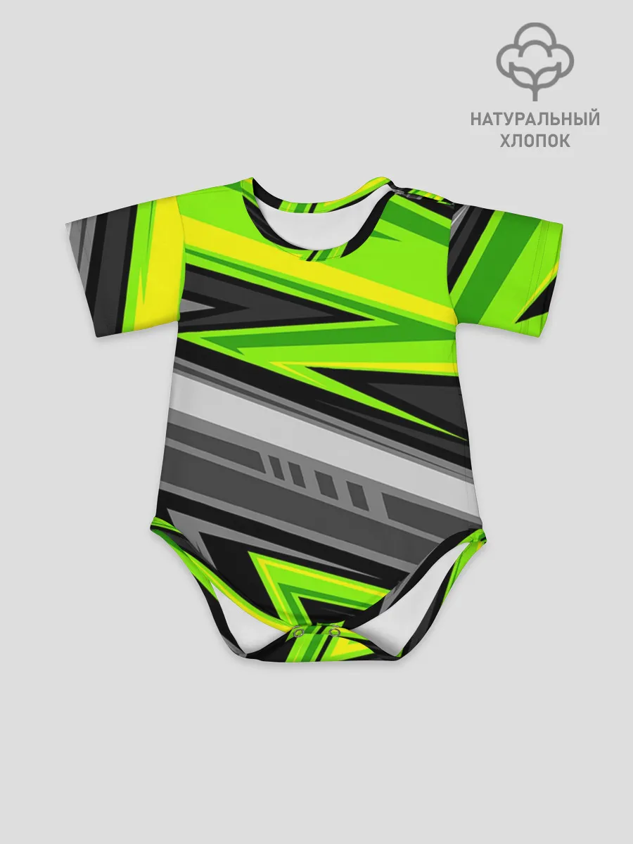 Детское боди / Зеленые линии