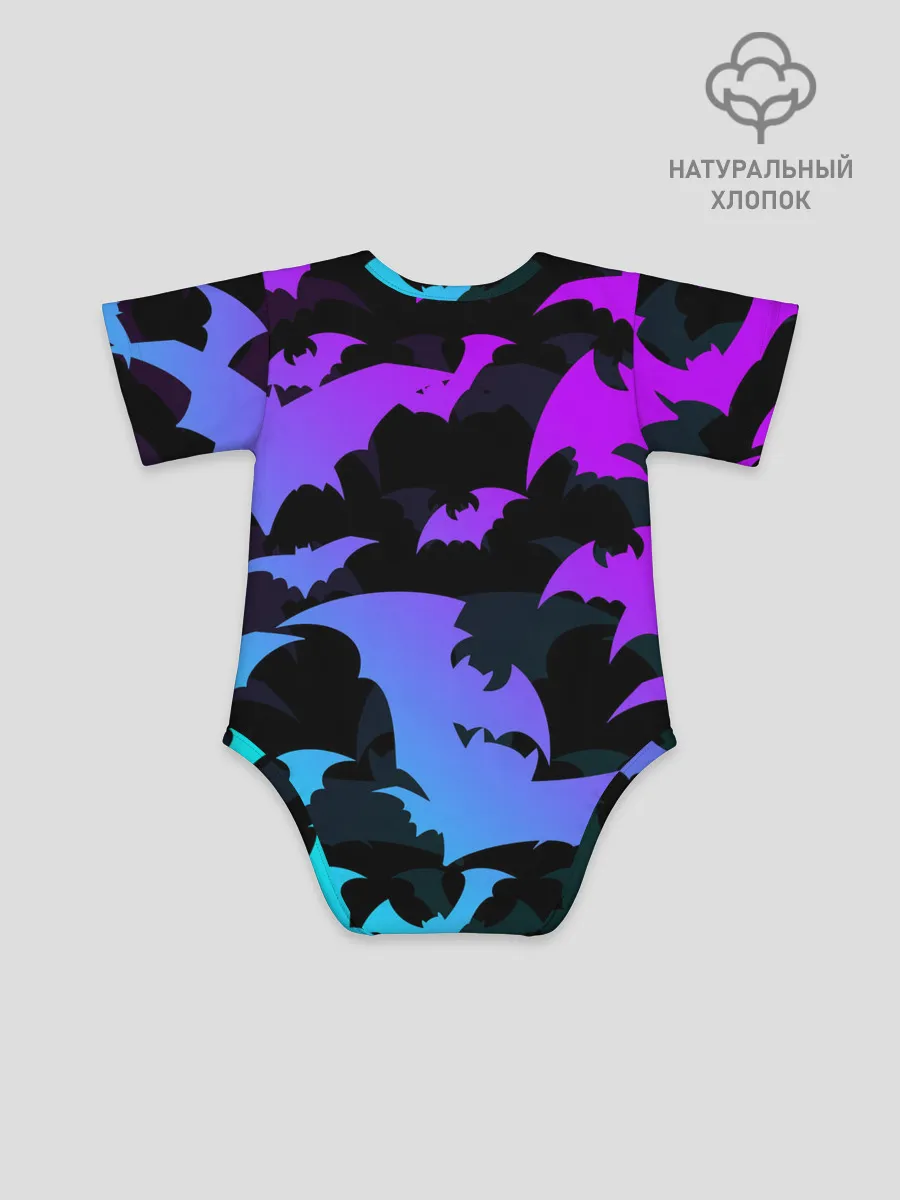 Детское боди / ЛЕТУЧИЕ МЫШИ ХЕЛЛОУИН НЕОН / HALLOWEEN NEON