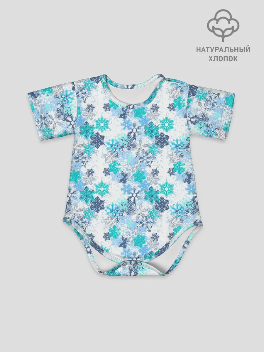 Детское боди / Зимние Снежные Узоры