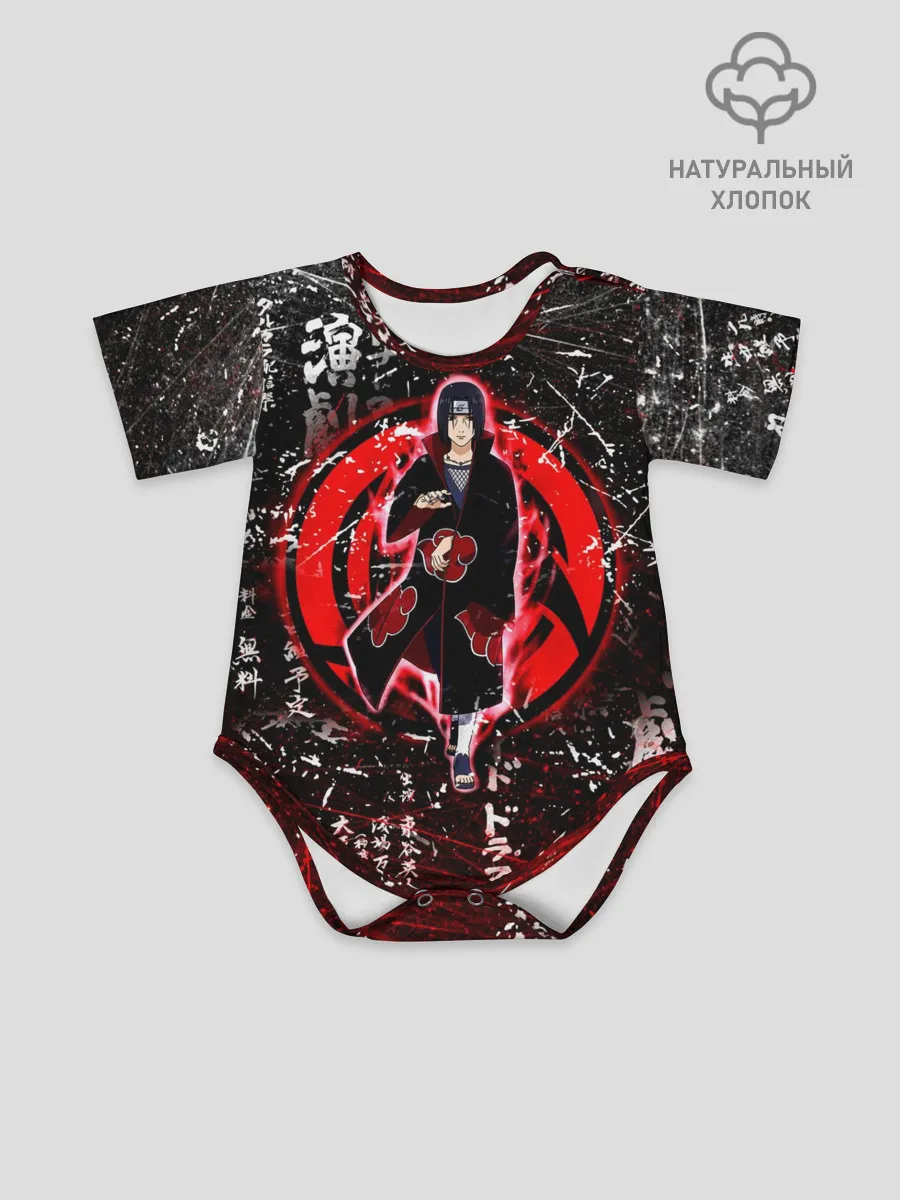 Детское боди / ИТАЧИ УЧИХА ИЕРОГЛИФЫ гранж