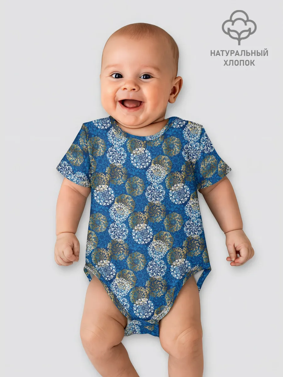 Детское боди / Разноцветные Новогодние Узоры