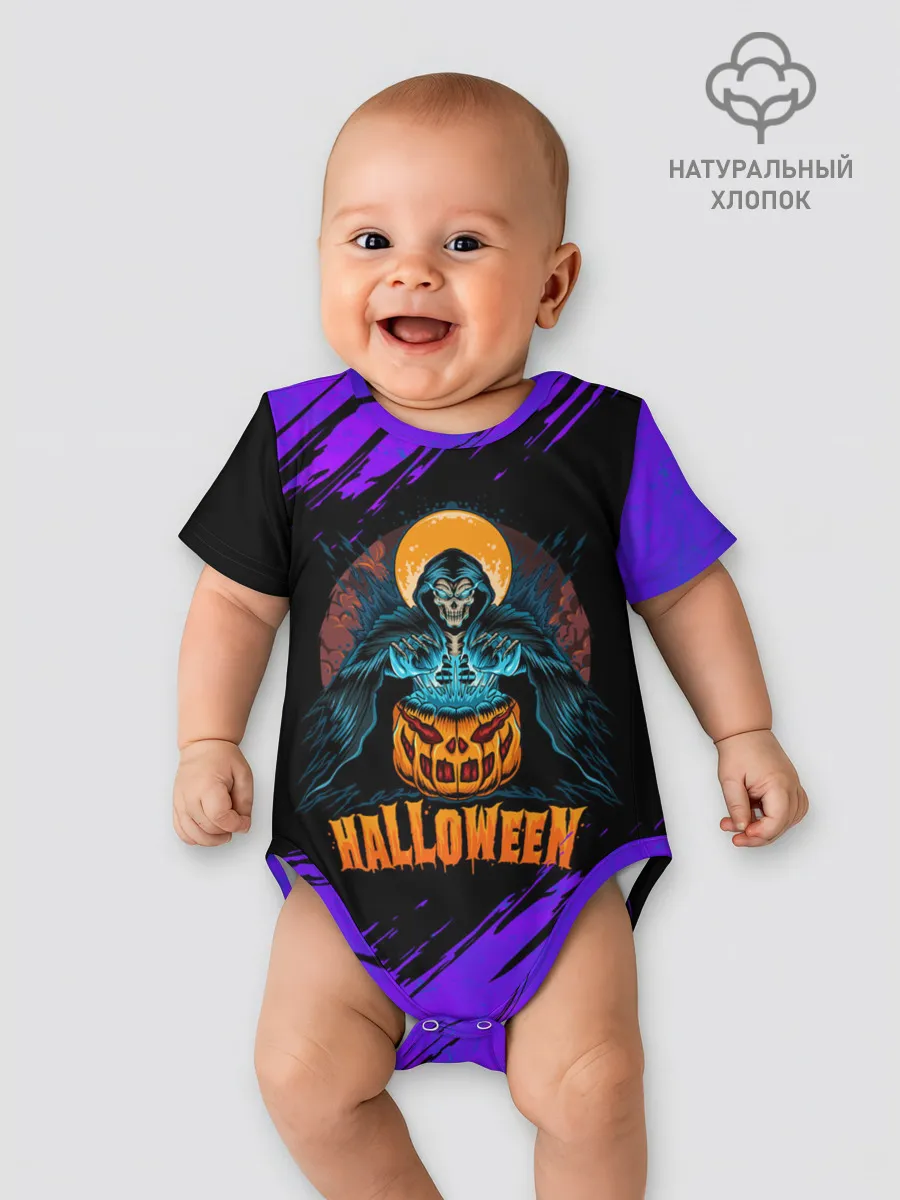 Детское боди / ВЕДЬМА КОЛДУЕТ НАД ТЫКВОЙ