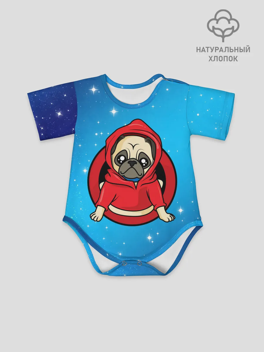 Детское боди / Мопс в толстовке