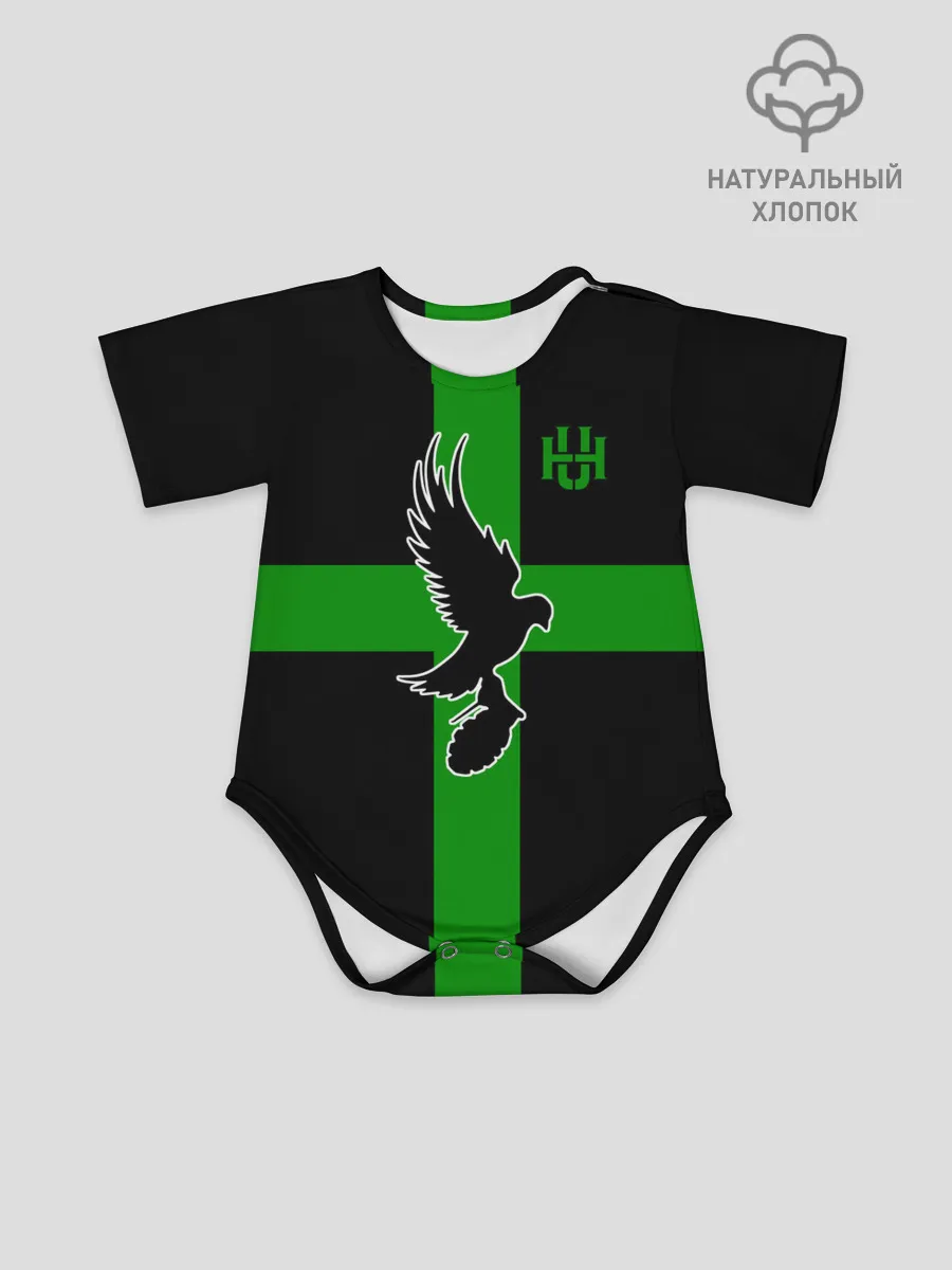 Детское боди / Hollywood Undead заеленный крест