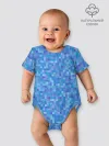 Детское боди / Голубая пиксель абстракция