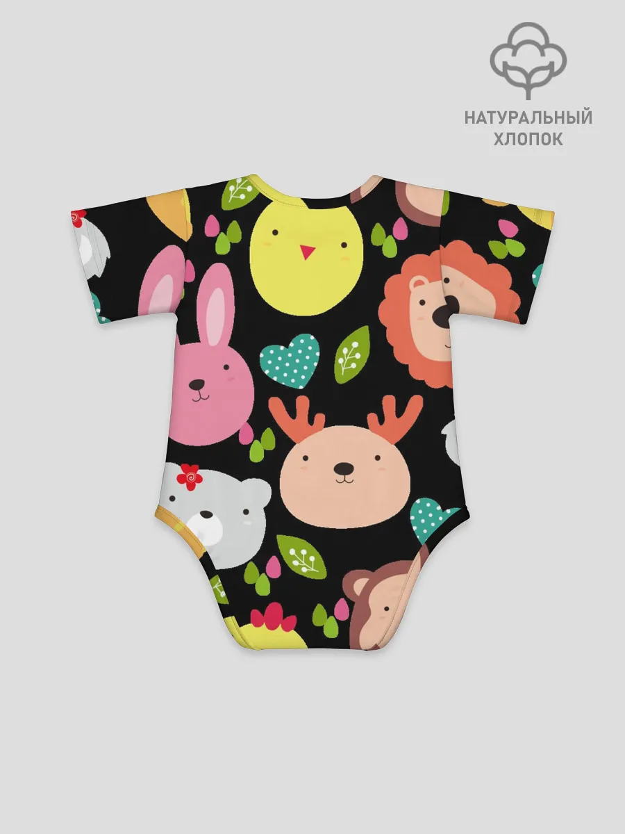 Детское боди / Головы милых животных