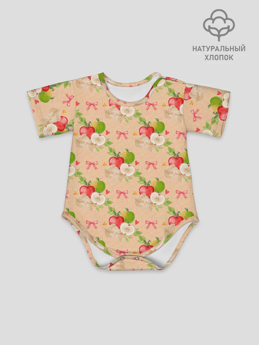 Детское боди / Яблоки паттерн