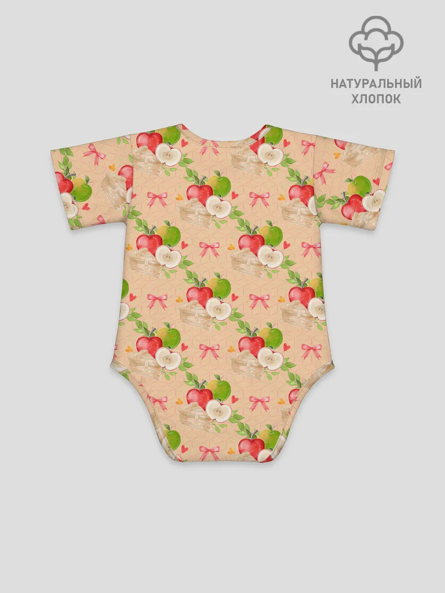 Детское боди / Яблоки паттерн