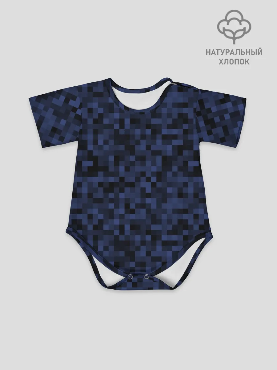 Детское боди / Темная пиксельная абстракция