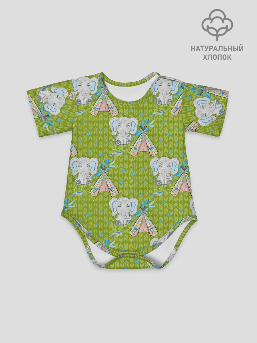 Детское боди / Слоник и вигвам