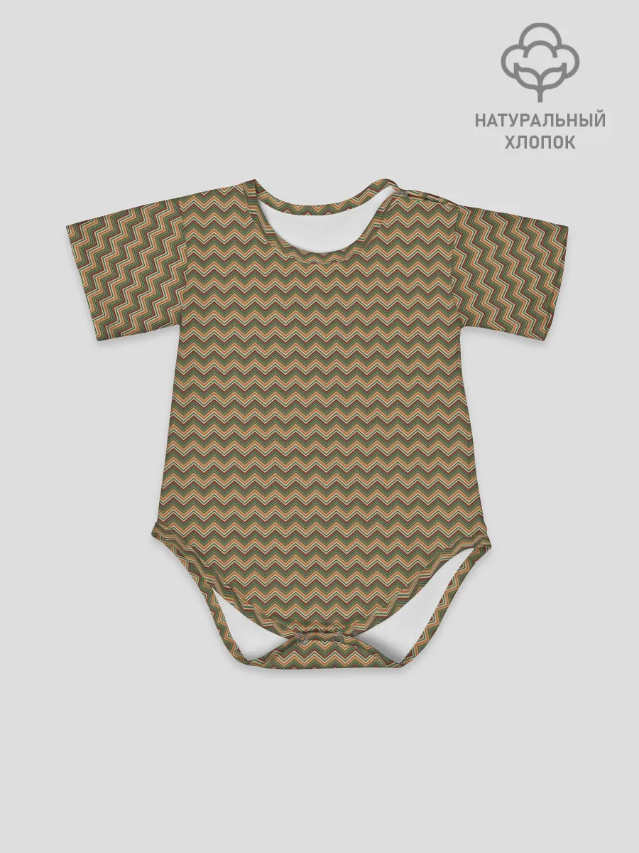 Детское боди / Абстракция разноцветные зигзаги