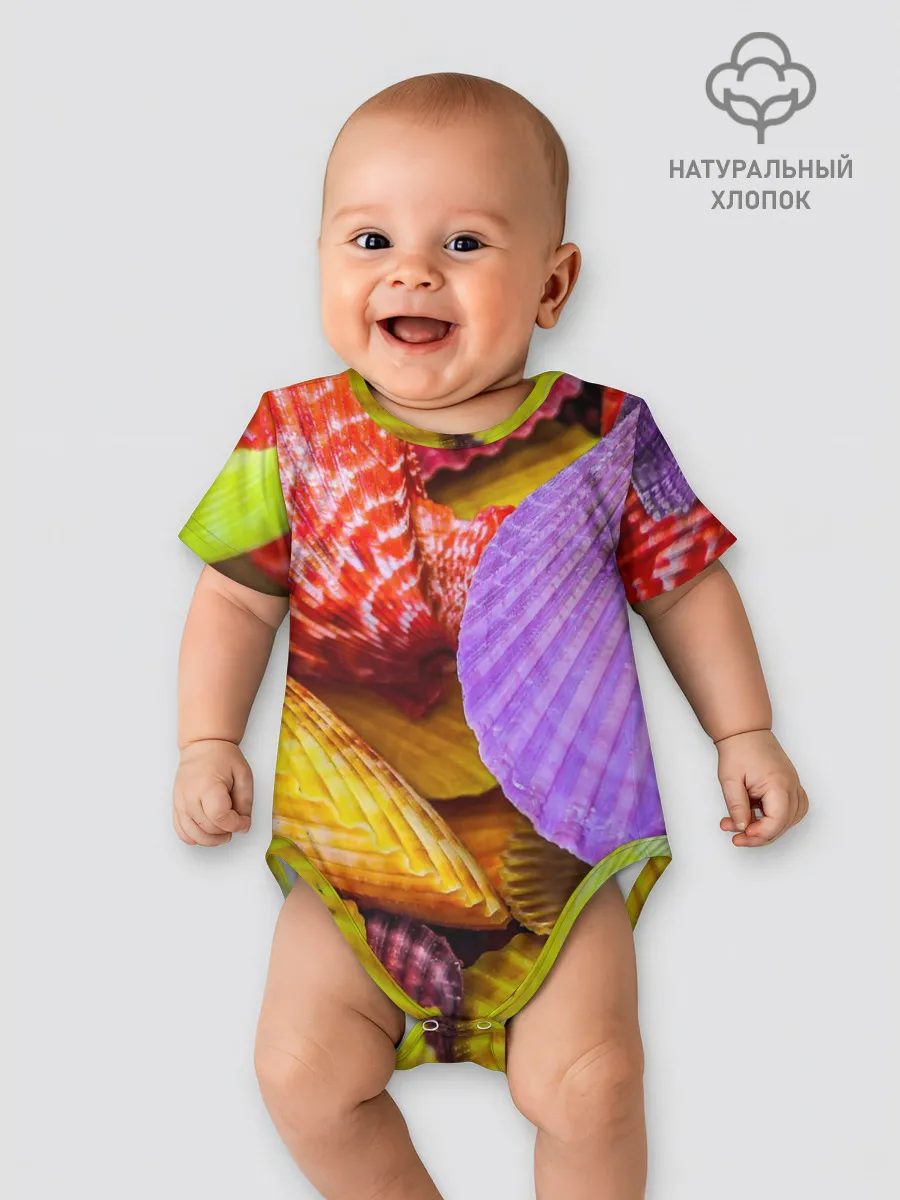 Детское боди / Разноцветные ракушки multicolored seashells