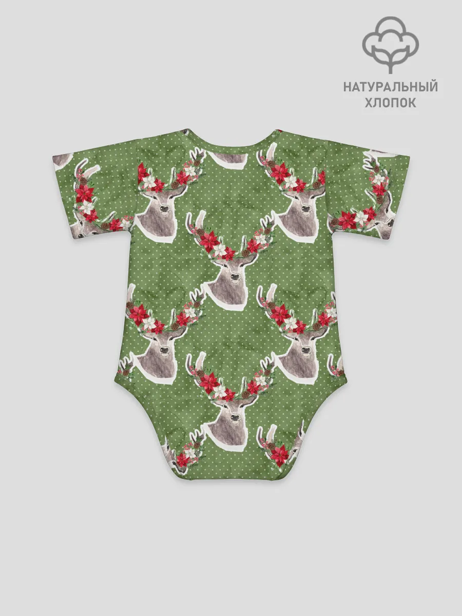 Детское боди / Новогодние олени 2022