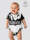 Детское боди / Нирвана Рок Группа Гранж ЧБ | Nirvana
