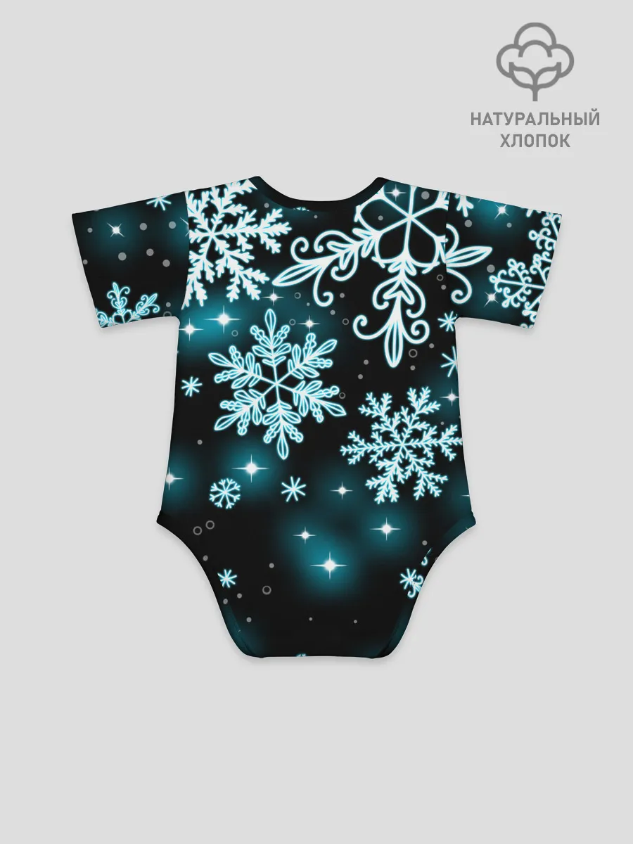 Детское боди / Космические снежинки