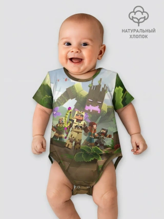 Детское боди / МАЙНКРАФТ ГЕРОИ ПРОТИВ ЗЛА