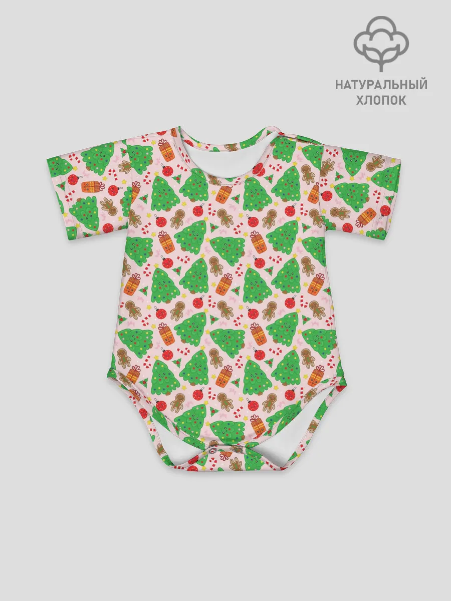 Детское боди / Новогодние ёлки и подарки