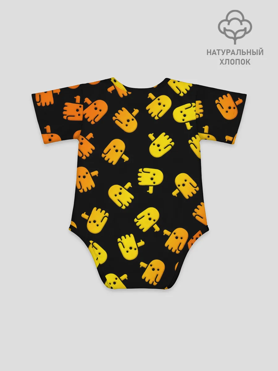 Детское боди / BOO! ПРИЗРАК, ПРИВЕДЕНИЕ ХЕЛЛОУИН ОРАНЖЕВЫЙ