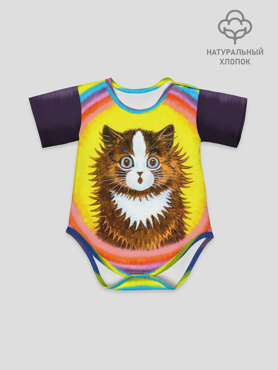 Детское боди / Радужный кот Луиса Уэйна