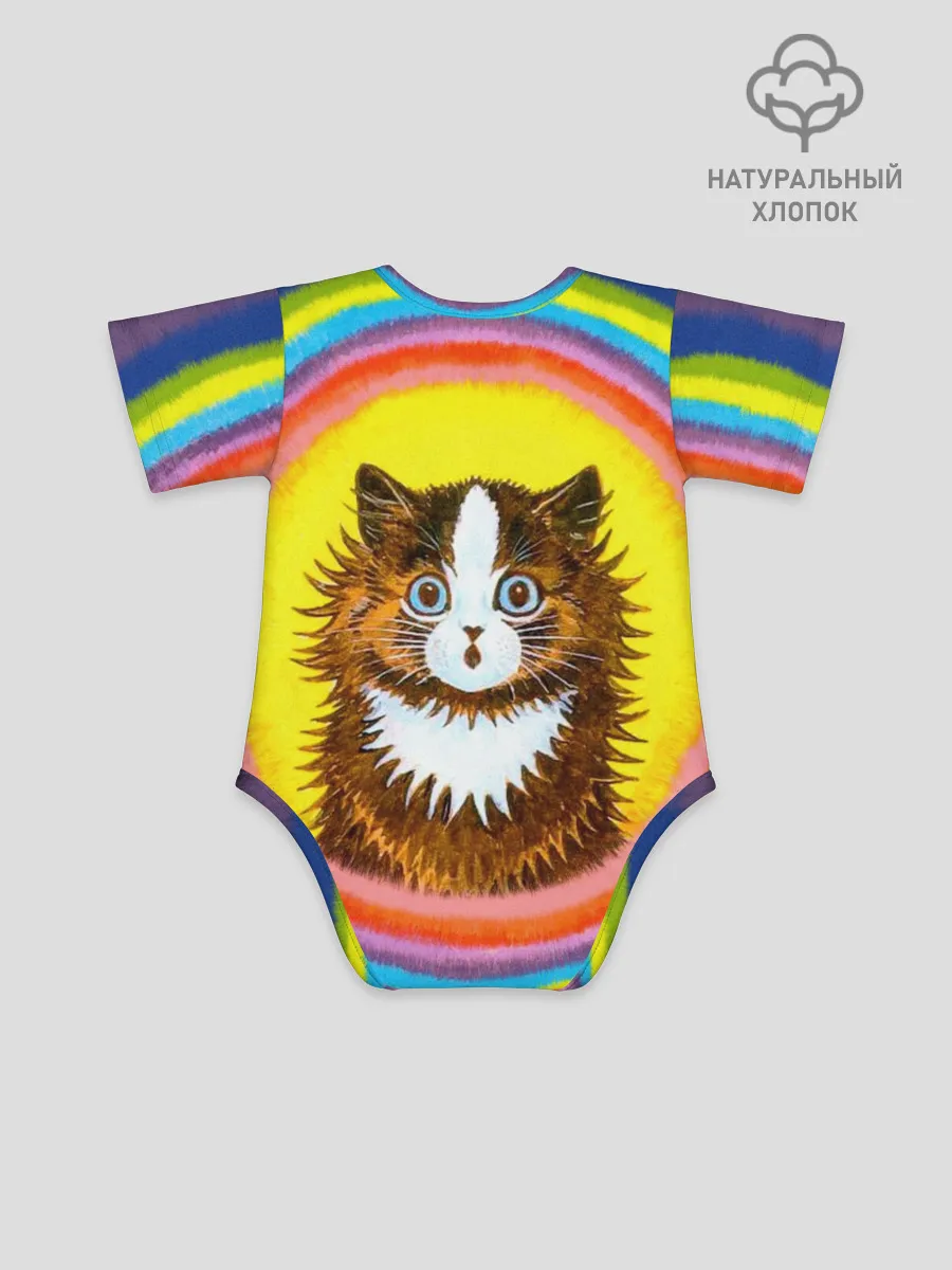 Детское боди / Радужный кот Луиса Уэйна