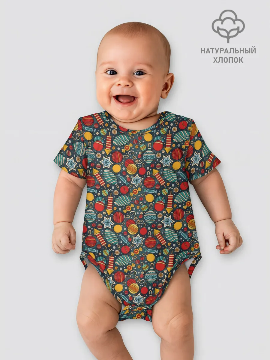 Детское боди / Новогодняя Праздничная Символика