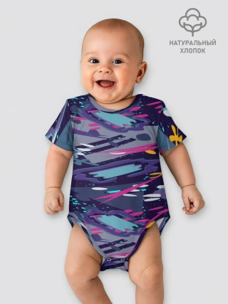 Детское боди / Космический абстрактный паттерн