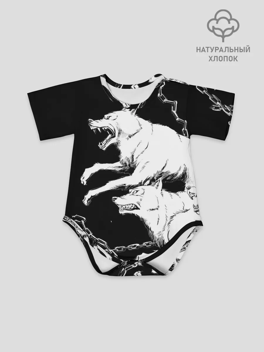 Детское боди / Белые волки