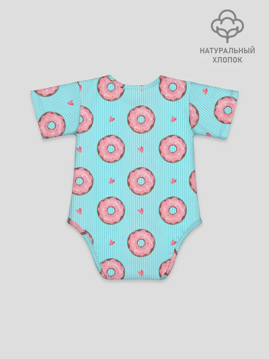 Детское боди / Розовые пончики