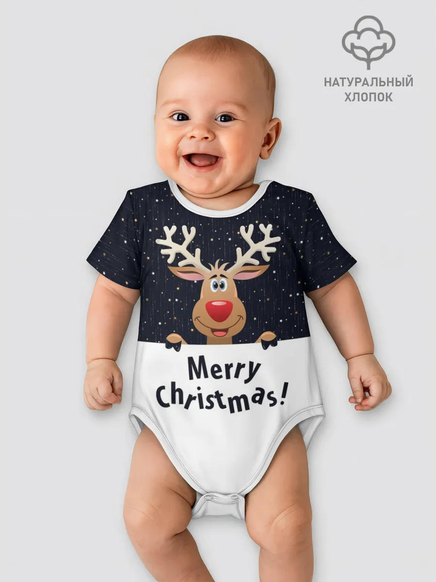 Детское боди / Новогодний Оленёнок Рудольф