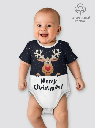 Детское боди / Новогодний Оленёнок Рудольф
