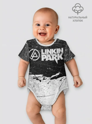 Детское боди / Линкин Парк Лого Рок ЧБ | Linkin Park Rock