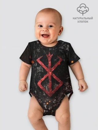 Детское боди / BERSERK LOGO GRUNGE RED
