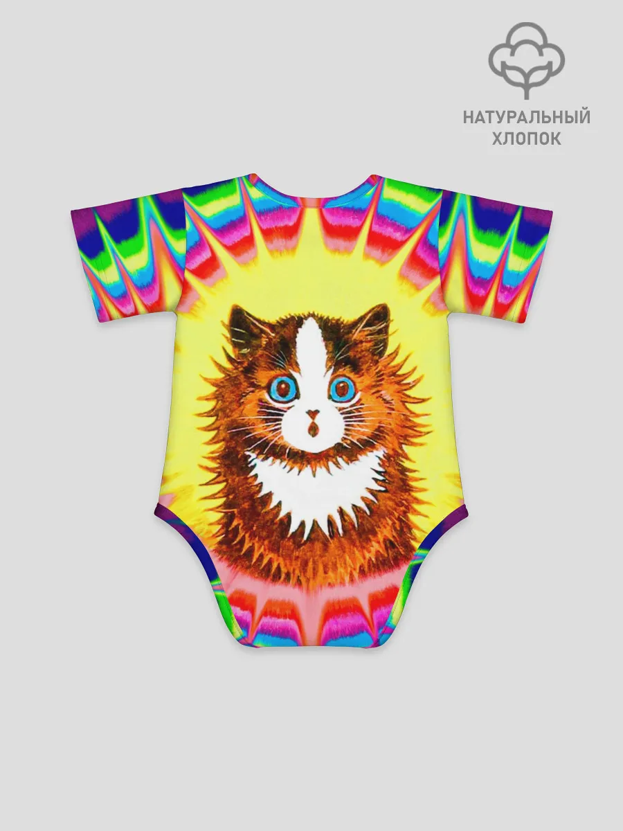 Детское боди / Psychedelic Rainbow Cat