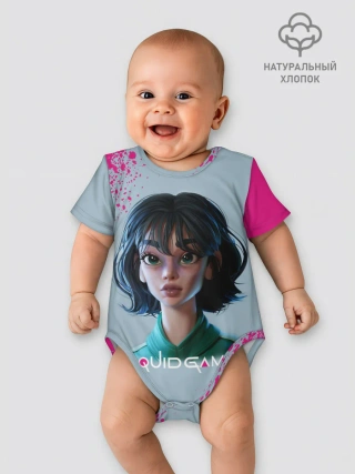 Детское боди / 067 | Розовые брызги