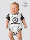 Детское боди / Mercedes | брызги красок,