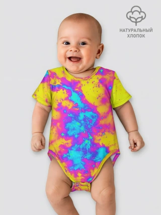 Детское боди / Яркая абстракция космических красок