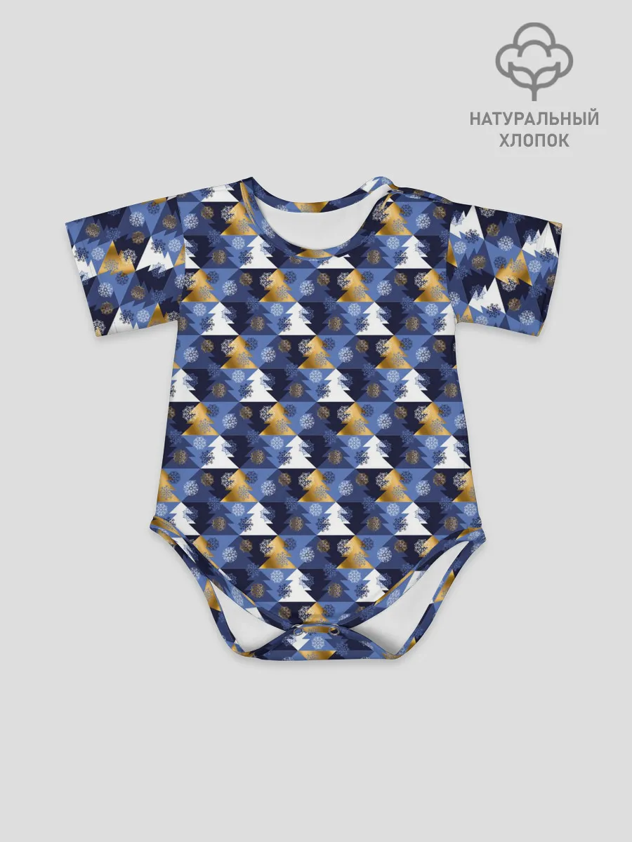 Детское боди / Ёлочки - Снежинки