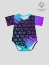 Детское боди / GENSHIN NEON PATTERN SYMBOL / НЕОН ЭМБЛЕМЫ