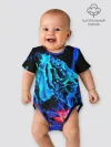 Детское боди / Синий водяной тигр