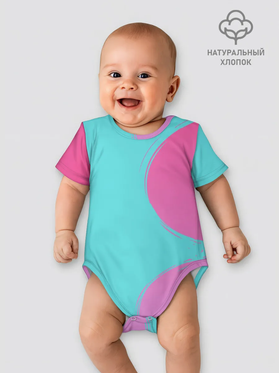 Детское боди / Розово-голубой градиент