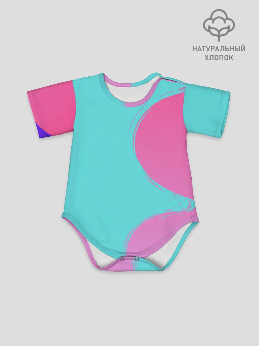 Детское боди / Розово-голубой градиент