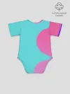 Детское боди / Розово-голубой градиент