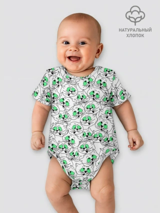 Детское боди / Веселые кошачьи глазки