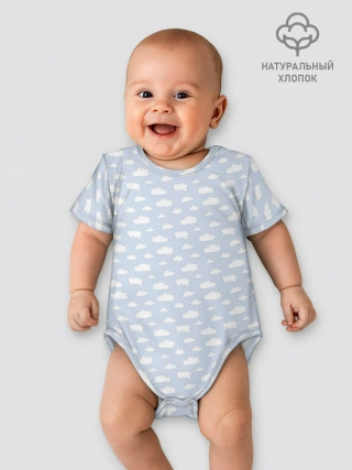 Детское боди / Принт с облаками