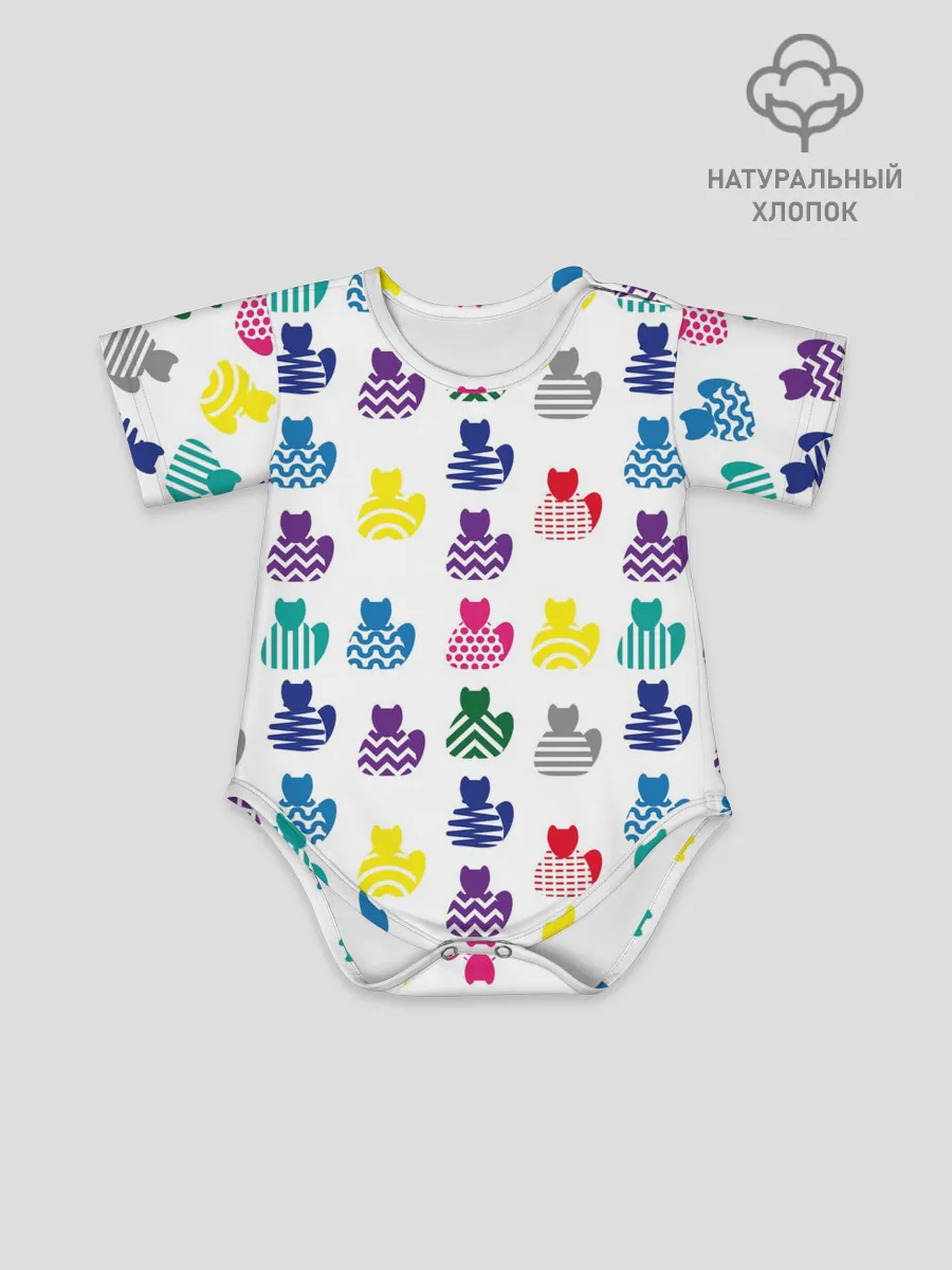 Детское боди / Узор из котов