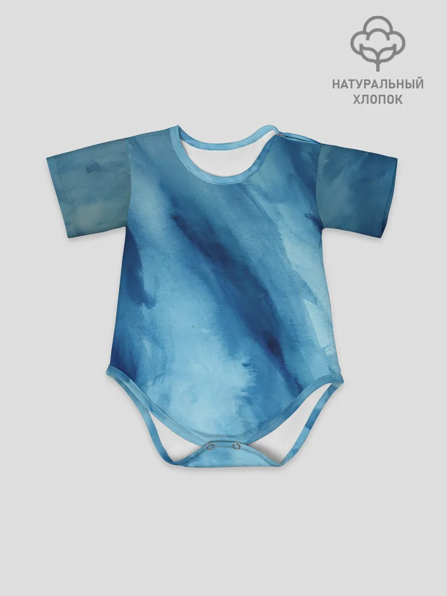 Детское боди / Голубой мрамор