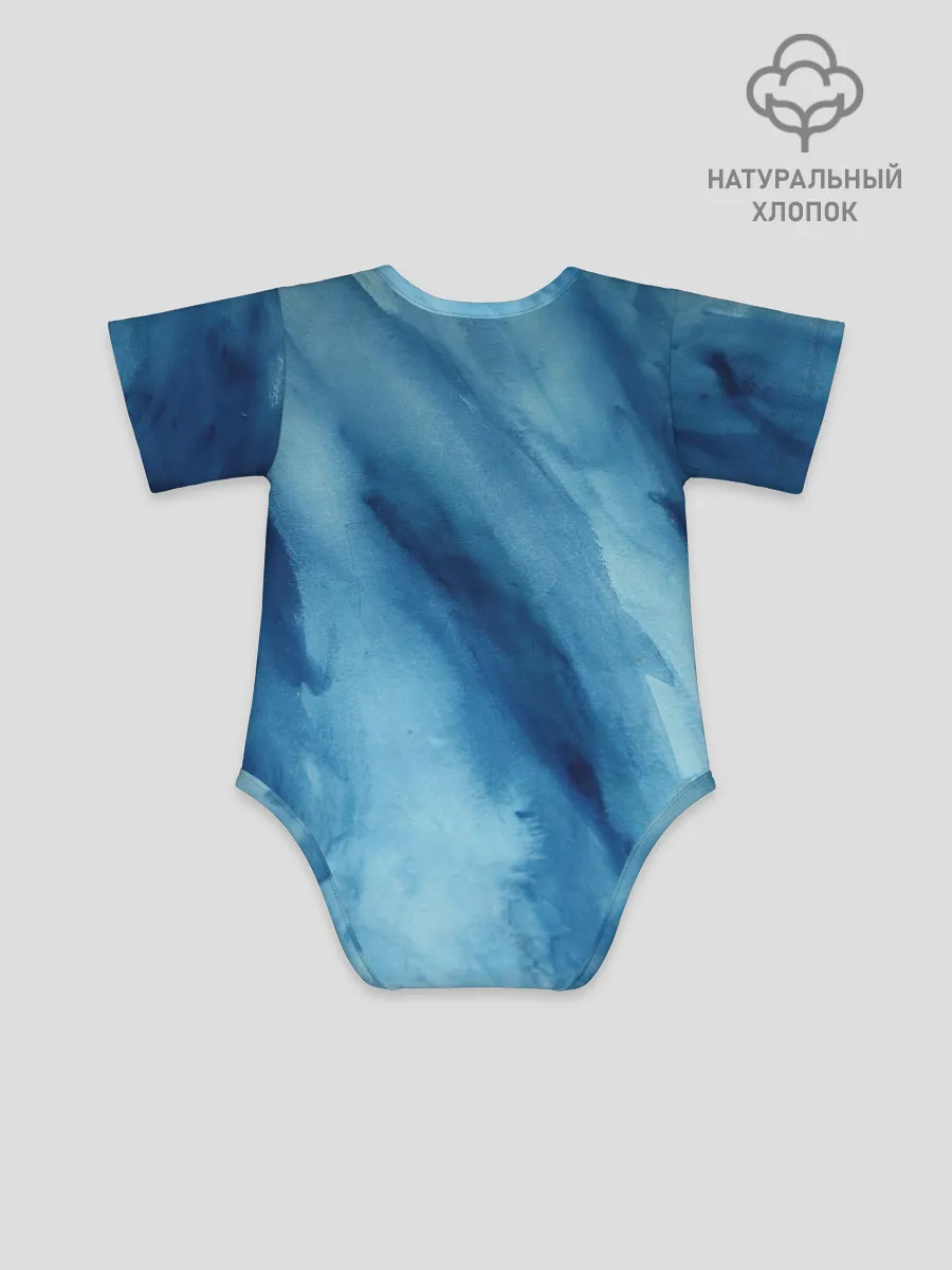 Детское боди / Голубой мрамор