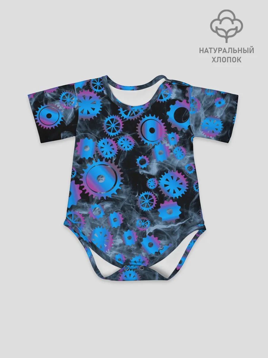 Детское боди / механизм и дым, стимпанк