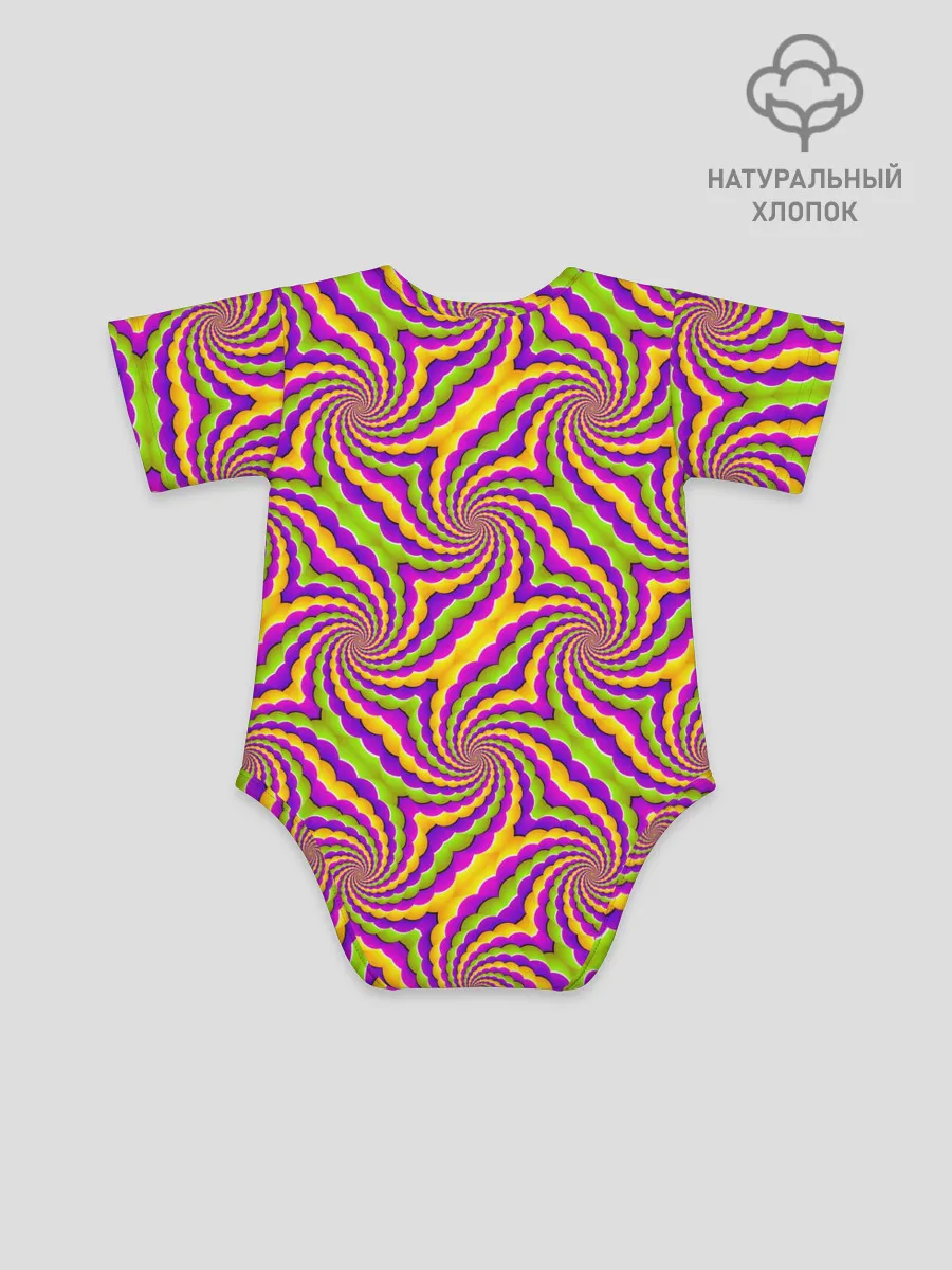 Детское боди / Красочная иллюзия вращения